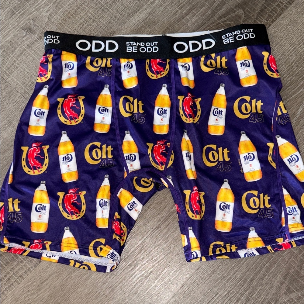 BeOdd Navy Colt 45 Print Boxer Briefs NWT Sz Large